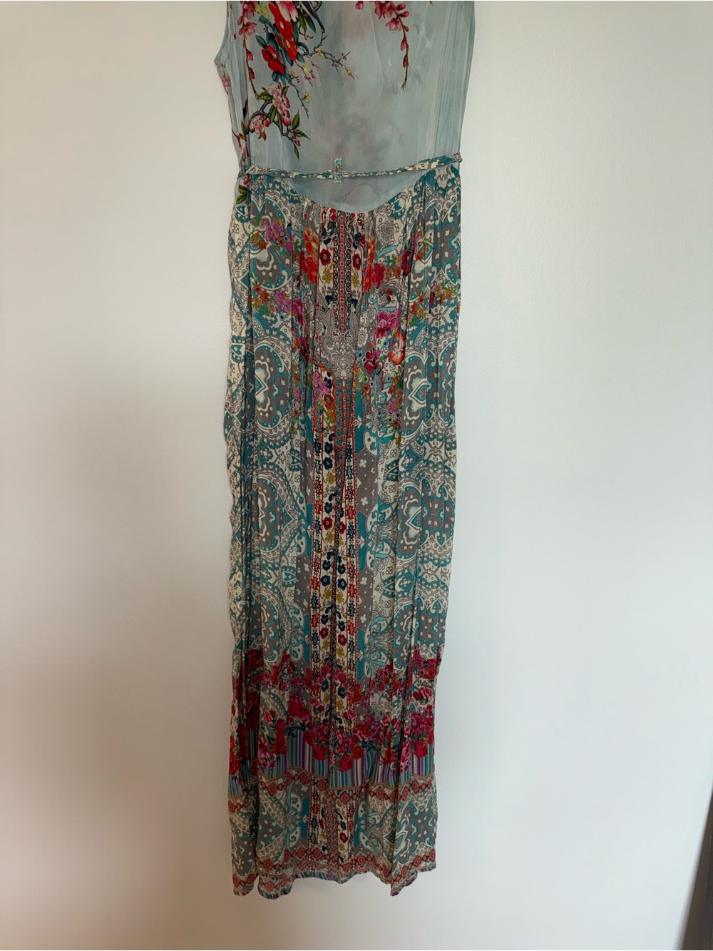 JOHNNY WAS Sleeveless Floral Maxi Dress IN Light Blue - Picture 6 of 6